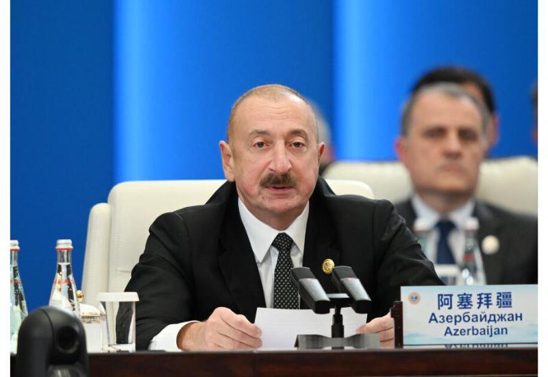 Президент Ильхам Алиев: Зангезурский коридор в ближайшее время станет еще одним важным сегментом Среднего коридора
