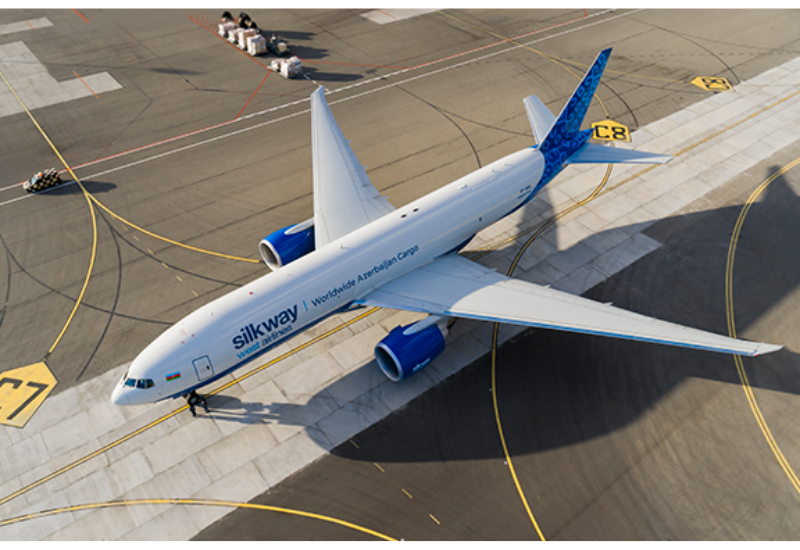 Третий грузовой самолет Boeing 777 авиакомпании Silk Way West Airlines прибыл в Баку