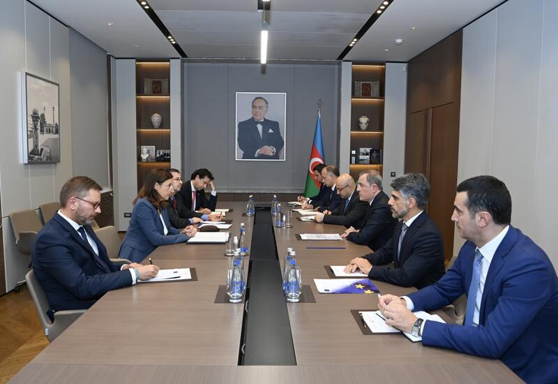 Ceyhun Bayramov Avropa İttifaqının Azərbaycandakı Nümayəndəliyinin yeni təyin olunmuş rəhbəri ilə görüşüb