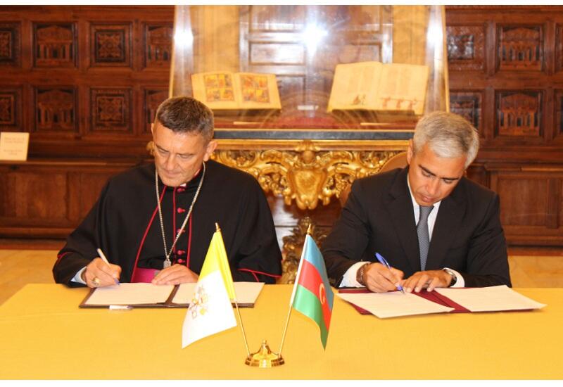 Heydər Əliyev Fondu ilə Vatikan Apostol Kitabxanası və Apostol Arxivi arasında memorandum imzalanıb