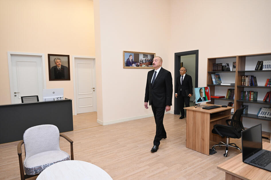 Президент Ильхам Алиев принял участие в открытии Дома творчества имени Самеда Вургуна Союза писателей Азербайджана