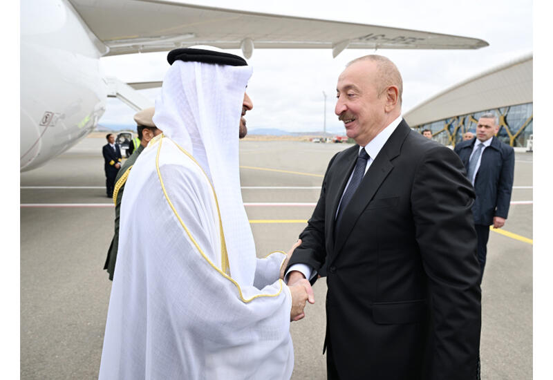 Birləşmiş Ərəb Əmirliklərinin Prezidenti Azərbaycana rəsmi səfərə gəlib
