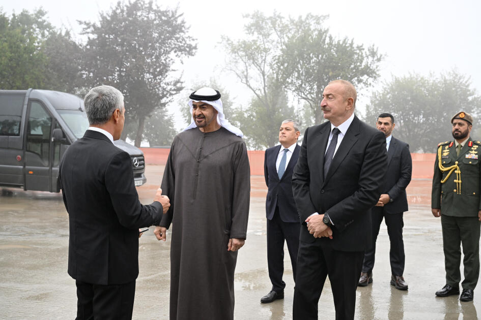 Prezident İlham Əliyev və Prezident Şeyx Məhəmməd bin Zayed Al Nəhyan Yeni Şuşa məscidində tikinti işlərinin gedişi ilə tanış olublar