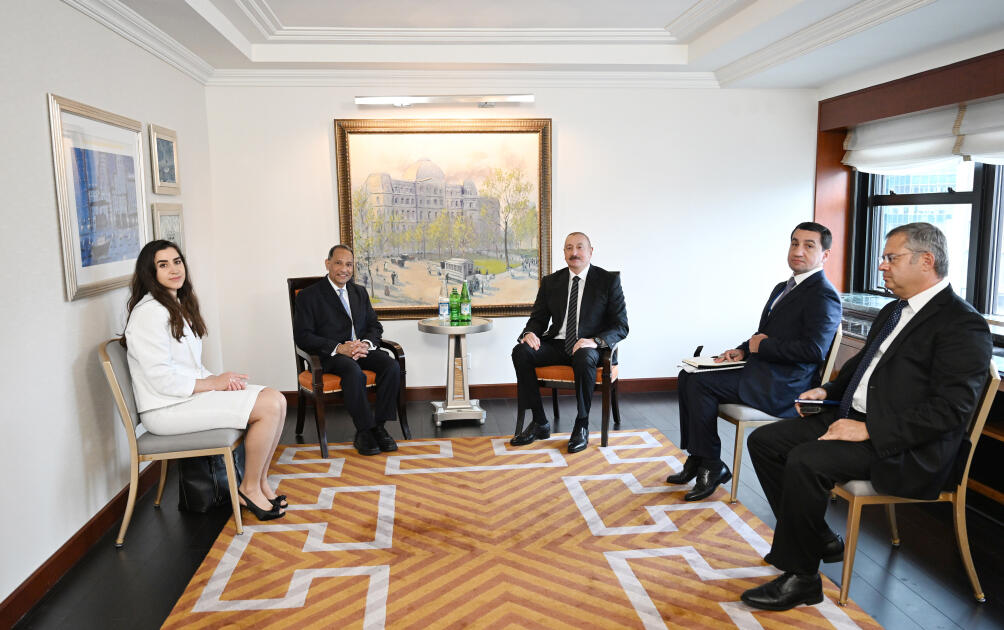 Prezident İlham Əliyev Nyu-Yorkda ABŞ Ticarət Palatasının baş vitse-prezidenti ilə görüşüb