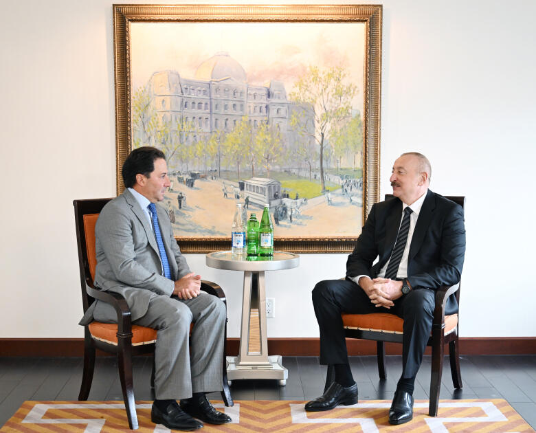 Prezident İlham Əliyev Nyu-Yorkda “Ares Management” qlobal investisiya şirkətinin həmtəsisçisi və baş icraçı direktoru ilə görüşüb