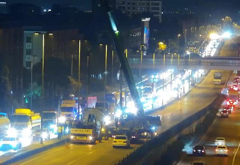 Ограничения на этой дороге в Баку устранены после ЧП с грузовиком