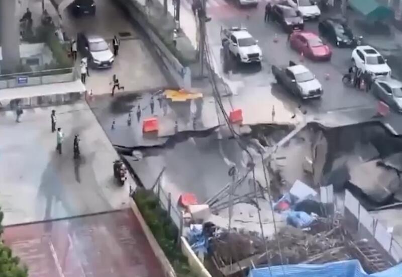 В Таиланде обвалилась дорога