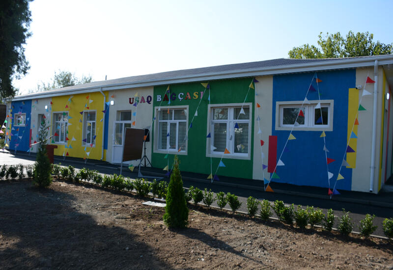 Tərtərdə Heydər Əliyev Fondunun təşəbbüsü ilə təmir olunan uşaq bağçası istifadəyə verilib