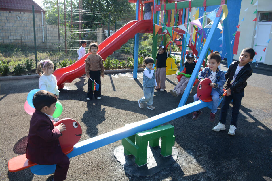 Tərtərdə Heydər Əliyev Fondunun təşəbbüsü ilə təmir olunan uşaq bağçası istifadəyə verilib