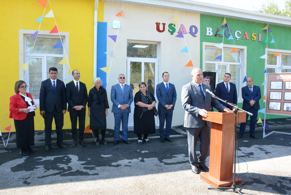 Tərtərdə Heydər Əliyev Fondunun təşəbbüsü ilə təmir olunan uşaq bağçası istifadəyə verilib