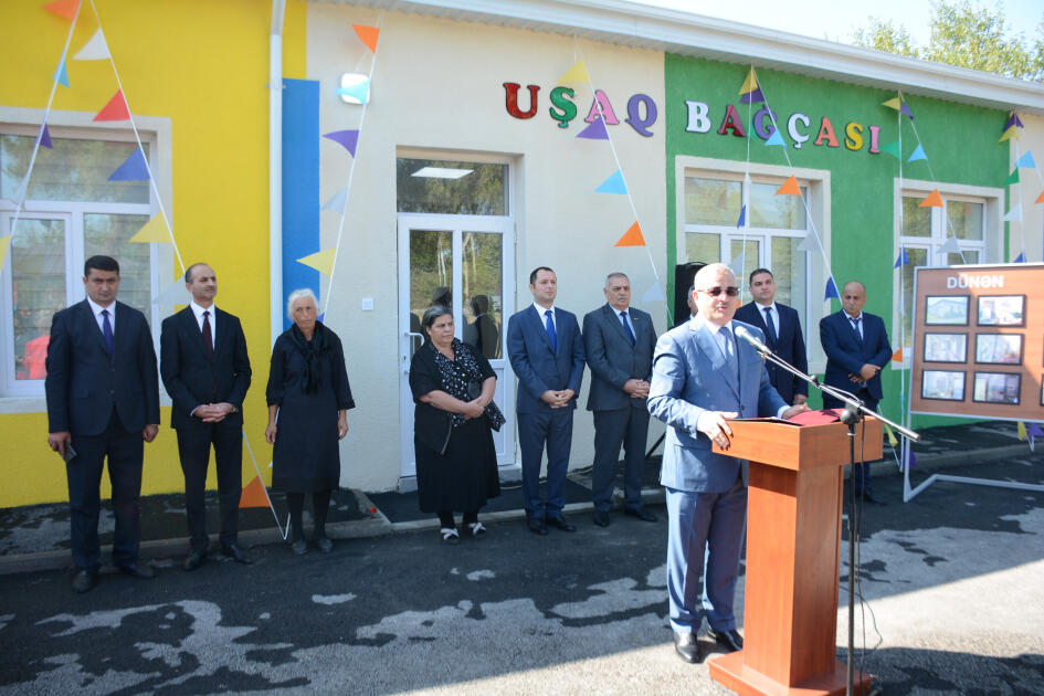 Tərtərdə Heydər Əliyev Fondunun təşəbbüsü ilə təmir olunan uşaq bağçası istifadəyə verilib