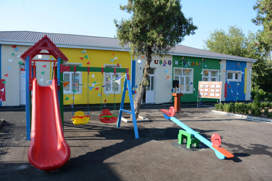 Tərtərdə Heydər Əliyev Fondunun təşəbbüsü ilə təmir olunan uşaq bağçası istifadəyə verilib