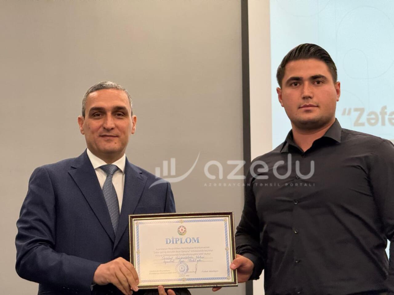 Xankəndiyə döyüşlə daxil oldu, indi təhsil alır
