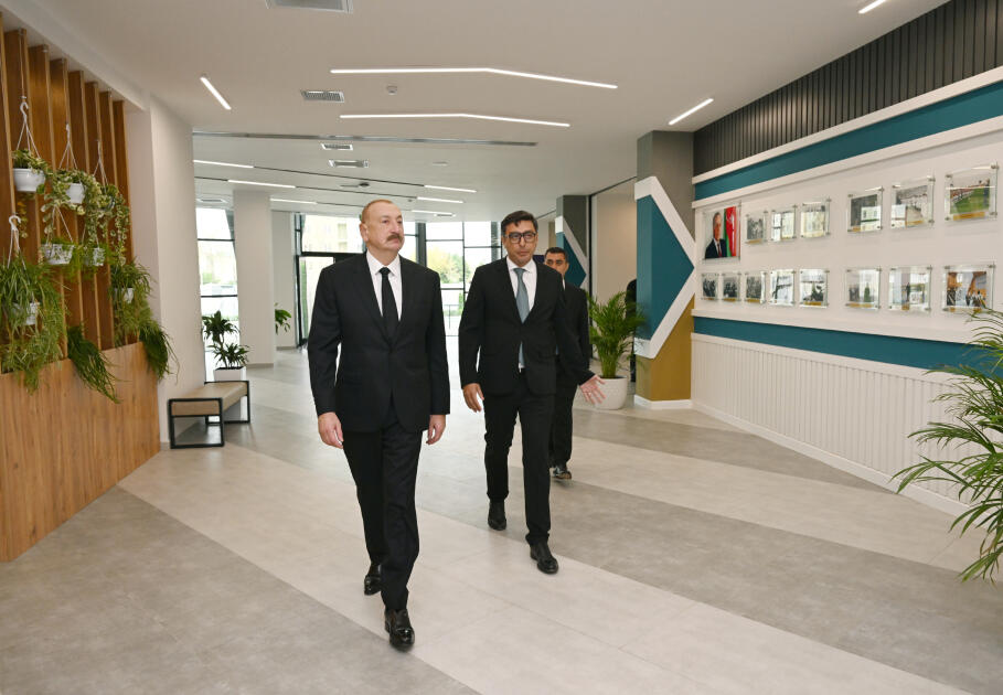 Prezident İlham Əliyev Yevlax Olimpiya İdman Kompleksinin açılışında iştirak edib