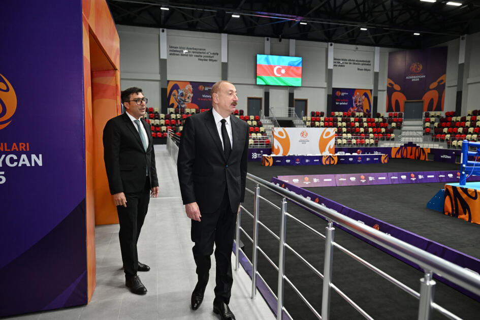 Prezident İlham Əliyev Yevlax Olimpiya İdman Kompleksinin açılışında iştirak edib