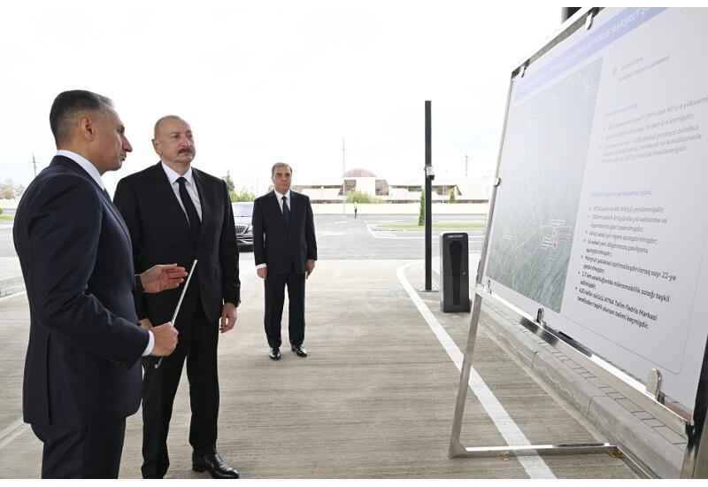 Prezident İlham Əliyev “BakuBus” MMC-nin Gəncə Avtoparkının açılışında iştirak edib