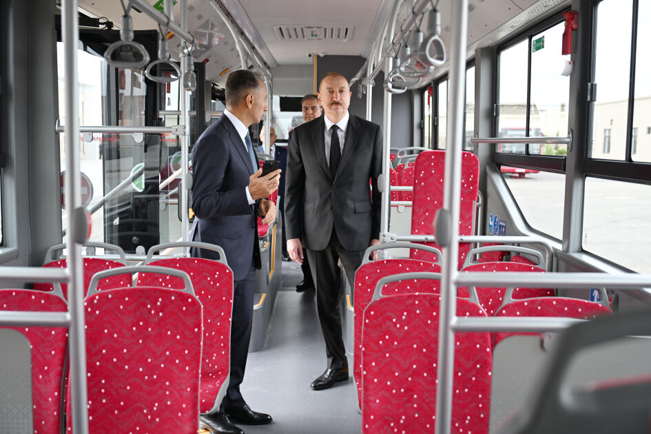 Prezident İlham Əliyev “BakuBus” MMC-nin Gəncə Avtoparkının açılışında iştirak edib