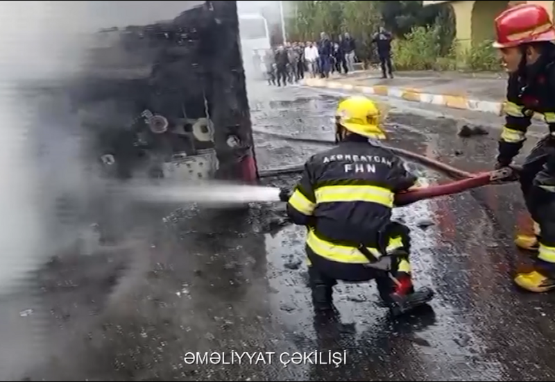 FHN yanan avtobusla bağlı