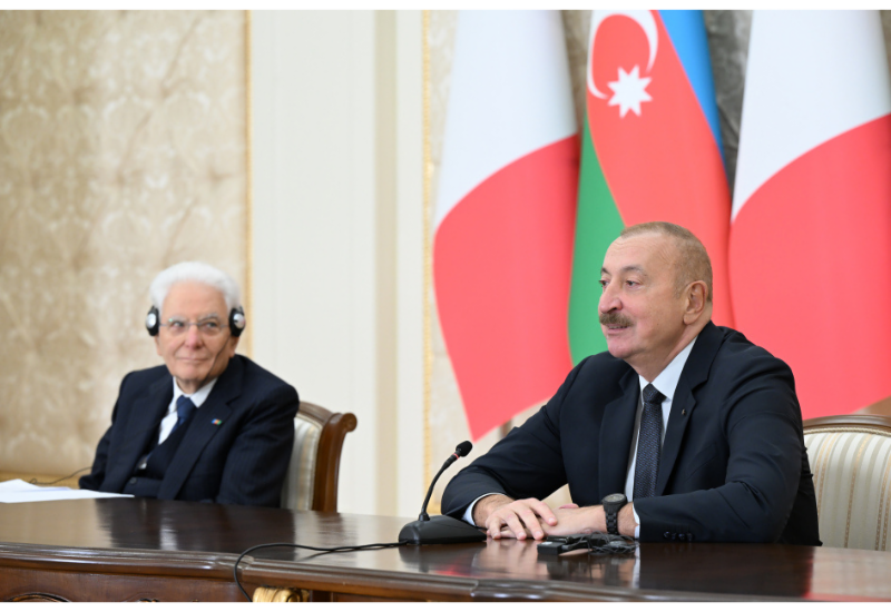 Prezident İlham Əliyev: İqtisadi sahədə İtaliya bizim üçün birinci ticarət tərəfdaşıdır