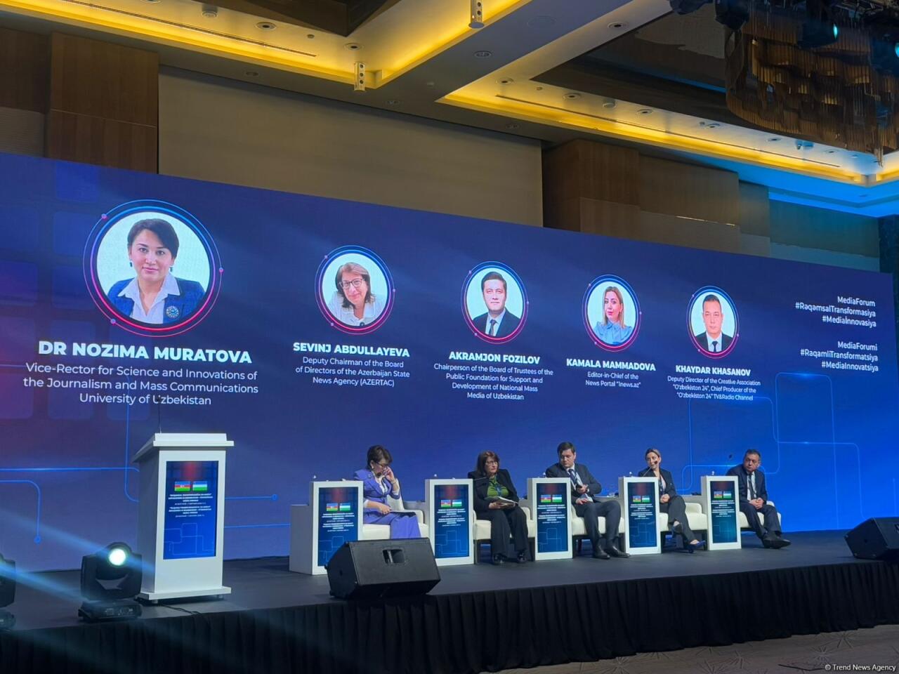 II Azərbaycan – Özbəkistan Media Forumu çərçivəsində“Rəqəmsal informasiya mühitində etik məsuliyyət” mövzusunda panel müzakirə keçirilir