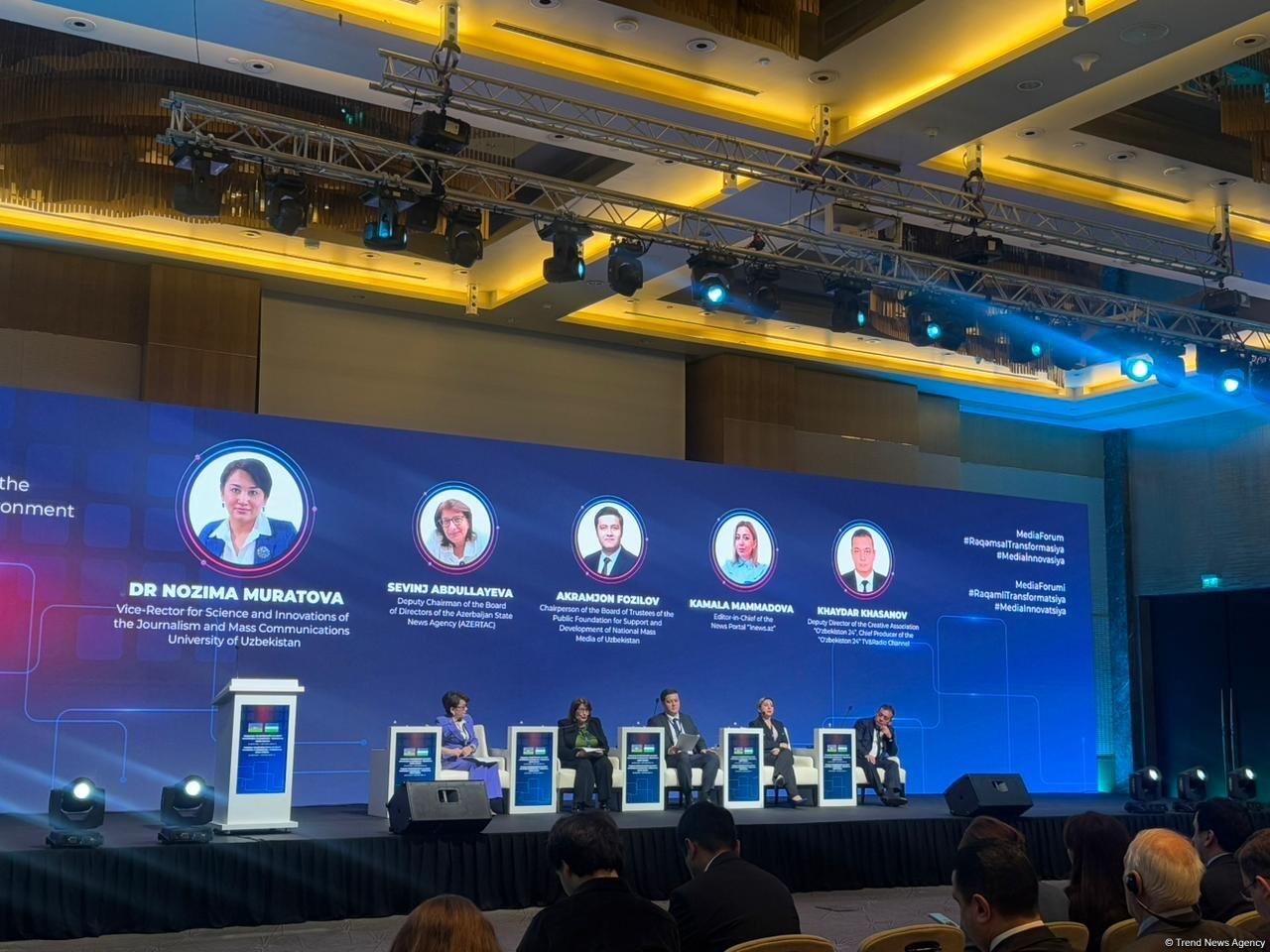 II Azərbaycan – Özbəkistan Media Forumu çərçivəsində“Rəqəmsal informasiya mühitində etik məsuliyyət” mövzusunda panel müzakirə keçirilir