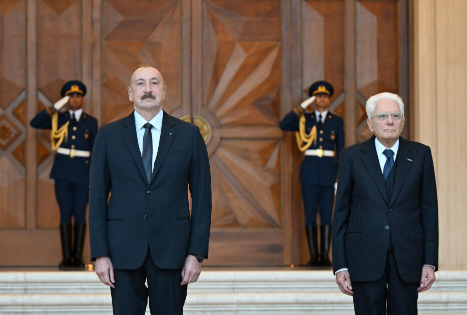 İtaliya Prezidenti Sercio Mattarellanın Bakıda rəsmi qarşılanma mərasimi olub