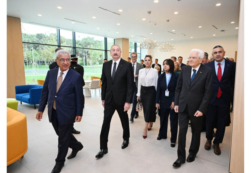 Prezident İlham Əliyev, Birinci xanım Mehriban Əliyeva və Prezident Sercio Mattarella Bakıda İtaliya-Azərbaycan Universitetinin ilk tədris korpuslarının açılışını ediblər
