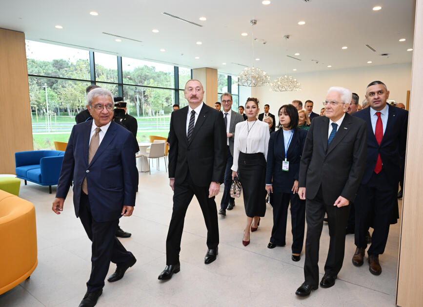 Prezident İlham Əliyev, Birinci xanım Mehriban Əliyeva və Prezident Sercio Mattarella Bakıda İtaliya-Azərbaycan Universitetinin ilk tədris korpuslarının açılışını ediblər
