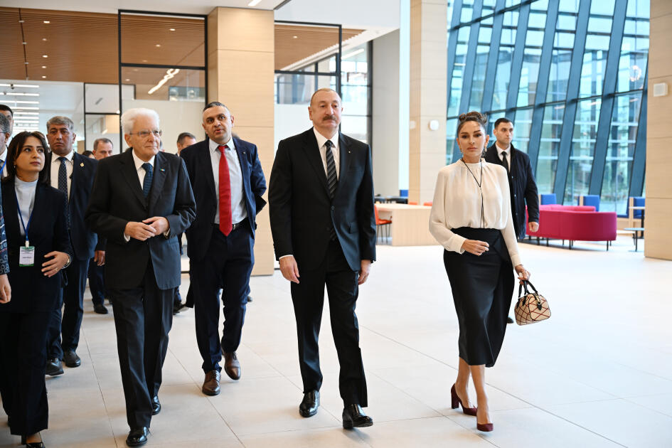 Prezident İlham Əliyev, Birinci xanım Mehriban Əliyeva və Prezident Sercio Mattarella Bakıda İtaliya-Azərbaycan Universitetinin ilk tədris korpuslarının açılışını ediblər