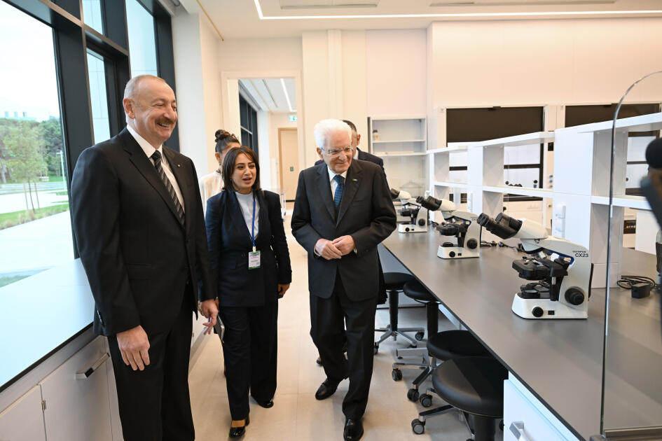 Prezident İlham Əliyev, Birinci xanım Mehriban Əliyeva və Prezident Sercio Mattarella Bakıda İtaliya-Azərbaycan Universitetinin ilk tədris korpuslarının açılışını ediblər