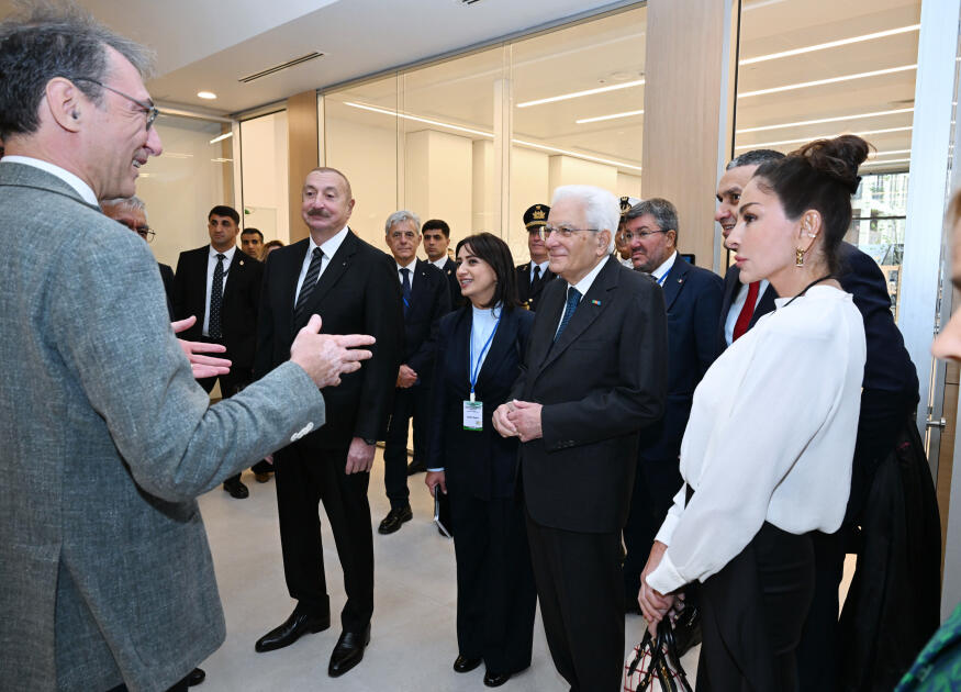 Prezident İlham Əliyev, Birinci xanım Mehriban Əliyeva və Prezident Sercio Mattarella Bakıda İtaliya-Azərbaycan Universitetinin ilk tədris korpuslarının açılışını ediblər
