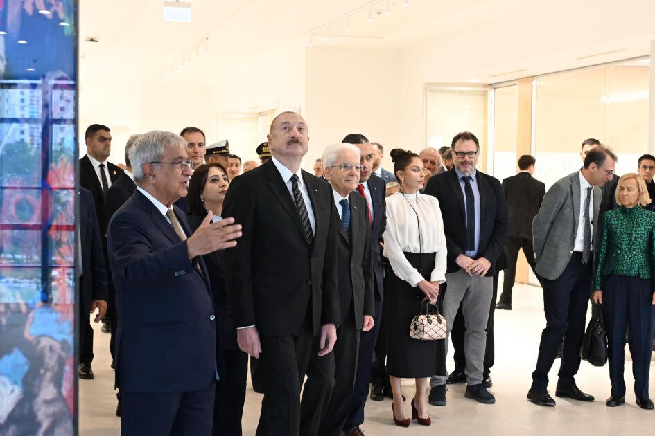 Prezident İlham Əliyev, Birinci xanım Mehriban Əliyeva və Prezident Sercio Mattarella Bakıda İtaliya-Azərbaycan Universitetinin ilk tədris korpuslarının açılışını ediblər