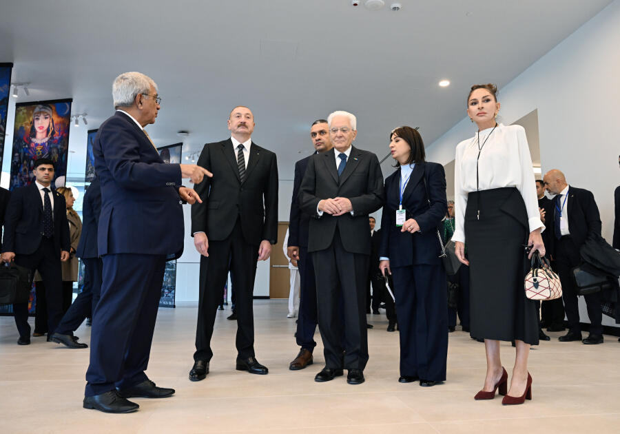 Prezident İlham Əliyev, Birinci xanım Mehriban Əliyeva və Prezident Sercio Mattarella Bakıda İtaliya-Azərbaycan Universitetinin ilk tədris korpuslarının açılışını ediblər