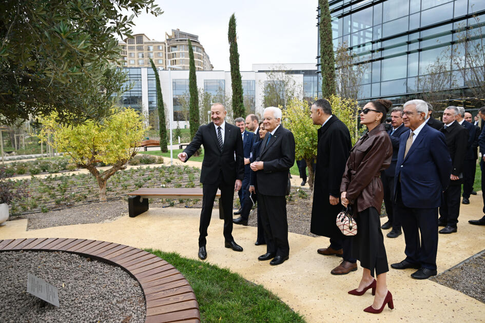 Prezident İlham Əliyev, Birinci xanım Mehriban Əliyeva və Prezident Sercio Mattarella Bakıda İtaliya-Azərbaycan Universitetinin ilk tədris korpuslarının açılışını ediblər