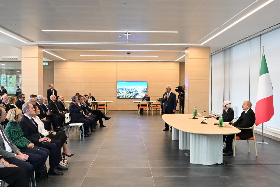 Prezident İlham Əliyev, Birinci xanım Mehriban Əliyeva və Prezident Sercio Mattarella Bakıda İtaliya-Azərbaycan Universitetinin ilk tədris korpuslarının açılışını ediblər