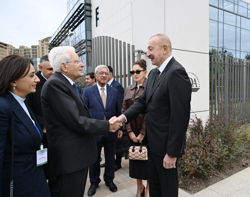 Prezident İlham Əliyev, Birinci xanım Mehriban Əliyeva və Prezident Sercio Mattarella Bakıda İtaliya-Azərbaycan Universitetinin ilk tədris korpuslarının açılışını ediblər