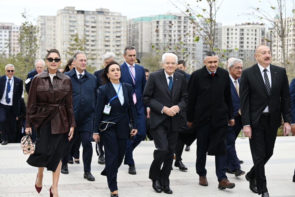 Prezident İlham Əliyev, Birinci xanım Mehriban Əliyeva və Prezident Sercio Mattarella Bakıda İtaliya-Azərbaycan Universitetinin ilk tədris korpuslarının açılışını ediblər