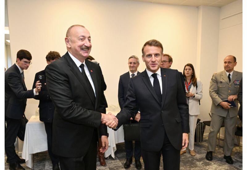 Prezident İlham Əliyevin Kopenhagendə Fransa Prezidenti ilə görüşü olub