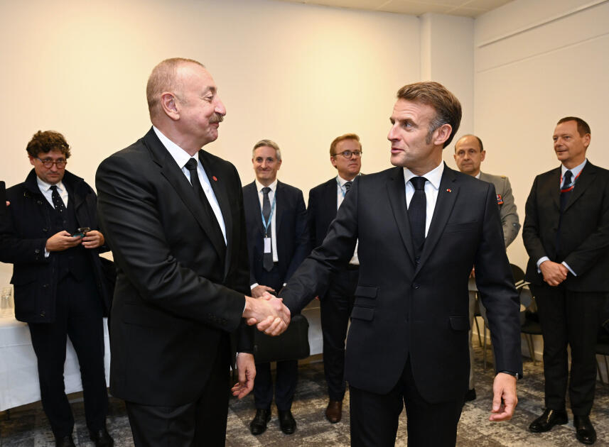 Prezident İlham Əliyevin Kopenhagendə Fransa Prezidenti ilə görüşü olub