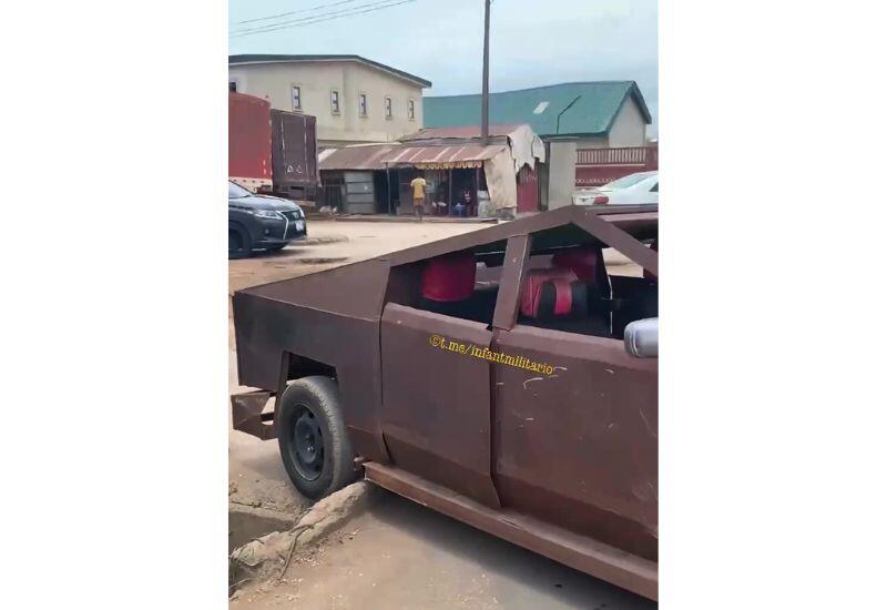 В Нигере создали точнейшую копию автомобиля Tesla Cybertruck