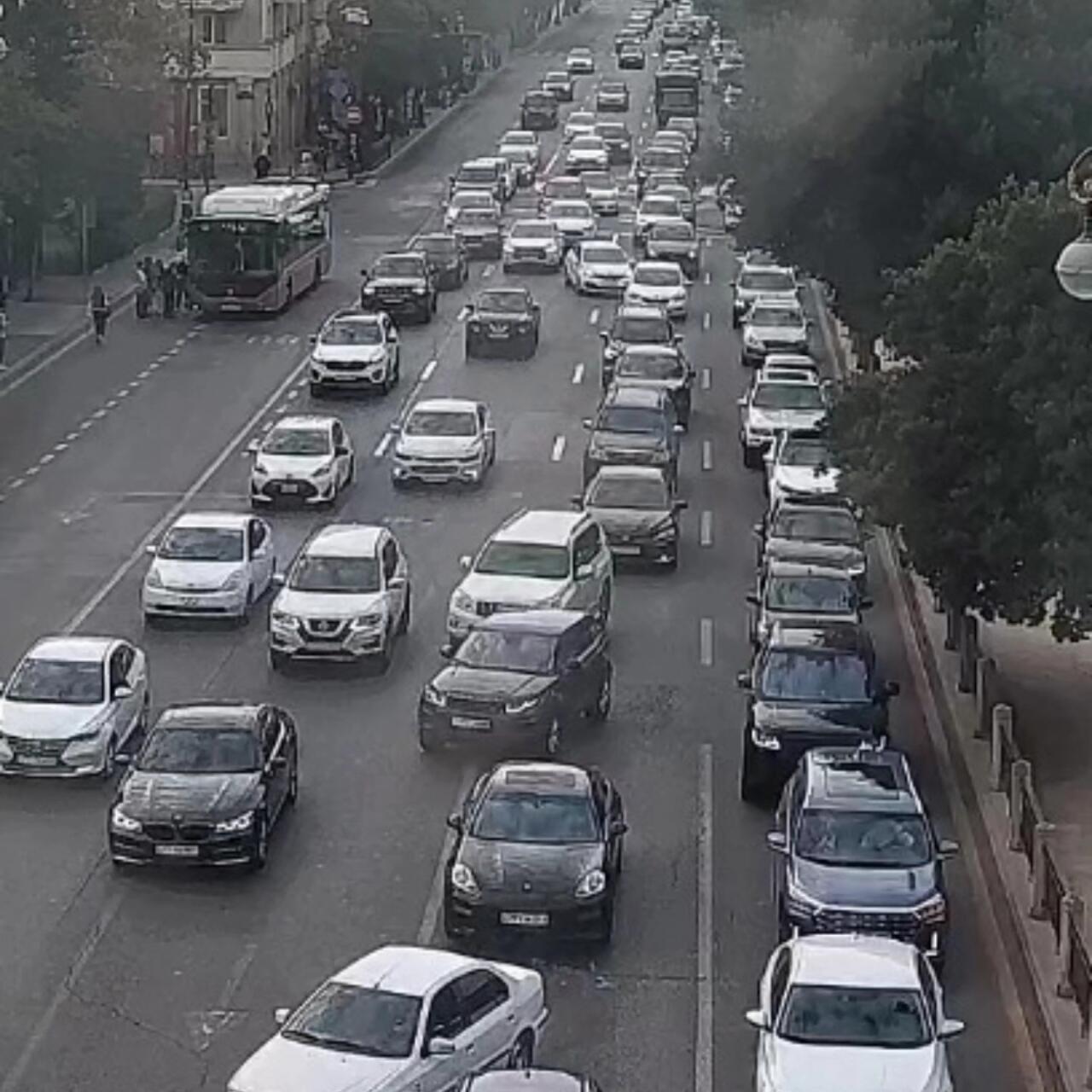 Пробки на дорогах Баку