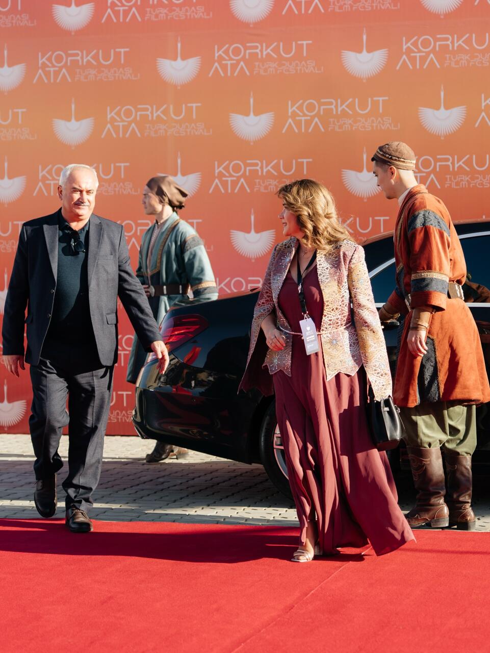 Азербайджанские звезды кино на красной дорожке кинофестиваля Korkut Ata в Казахстане