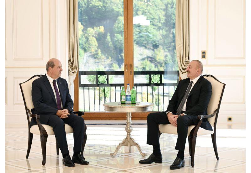Президент Ильхам Алиев встретился в Габале с Президентом Турецкой Республики Северного Кипра