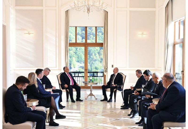 Prezident İlham Əliyev Qəbələdə Macarıstanın Baş naziri ilə görüşüb