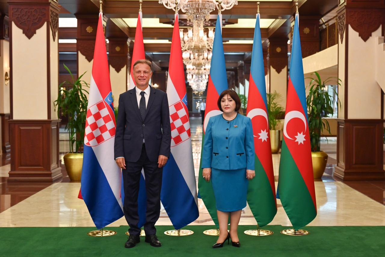 Sahibə Qafarova Xorvatiya parlamentinin sədri ilə görüşüb