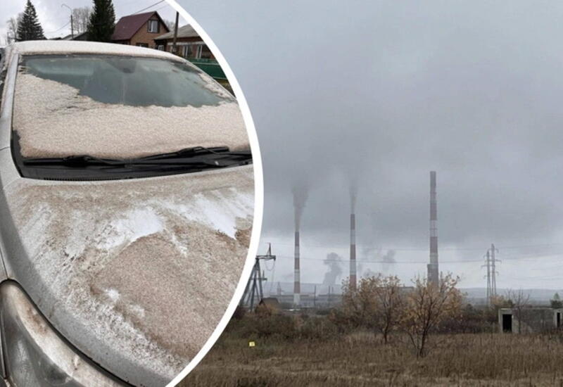 В Красноярском крае выпал черный снег