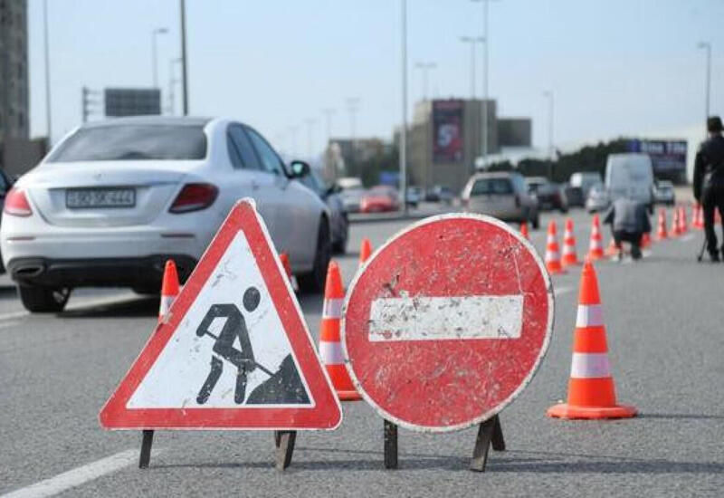 Bakıda təmir olunan yol yenidən çökdü