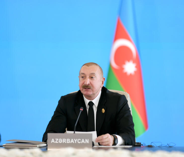 Prezident İlham Əliyev Türk Dövlətləri Təşkilatının Dövlət Başçıları Şurasının 12-ci Zirvə Görüşündə çıxış edib