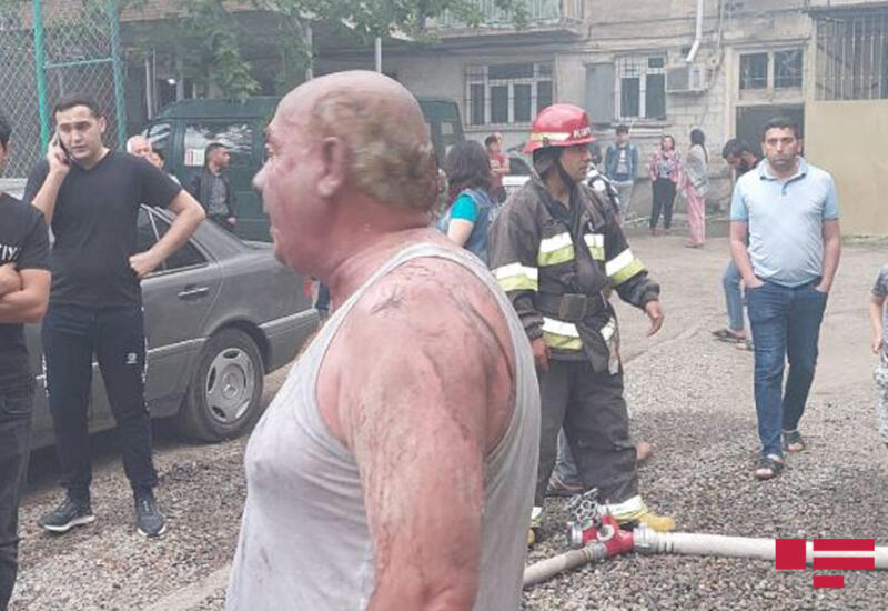 Gəncədə yaşayış binasındakı yanğınla bağlı