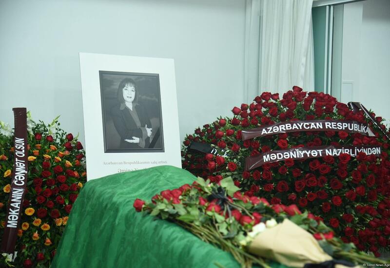 Церемония прощания с народной артисткой Азербайджана Аминой Юсифгызы